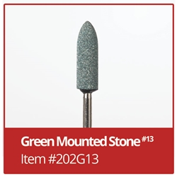 #13 Green Mounted Stones - Box of 100 