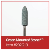 #13 Green Mounted Stones - Box of 100 