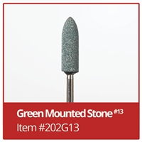 #13 Green Mounted Stones - Box of 100 