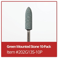 Green Mounted Stone 10-Pack 