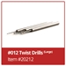 Twist Drills #012 - Pack of 6 - 20212